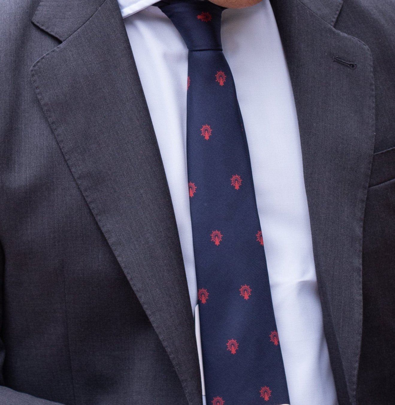 Corbata Virgen Navy Wine